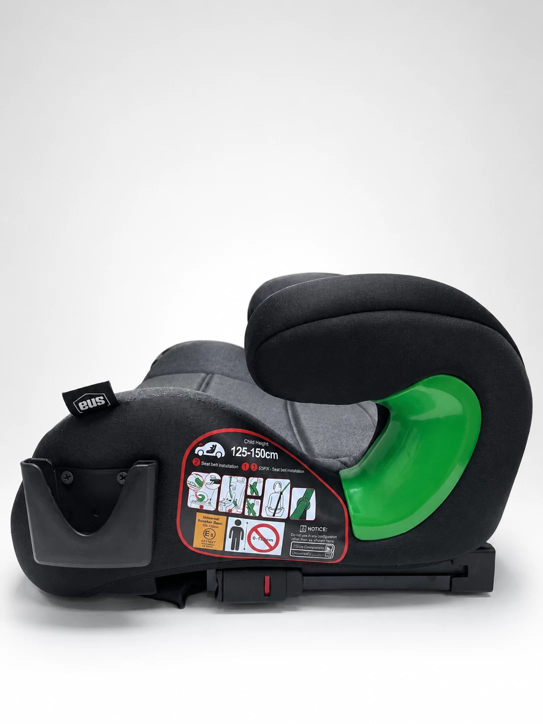 Ghế nâng an toàn trên ô tô cho trẻ em EUS Felix màu xám – Isofix
